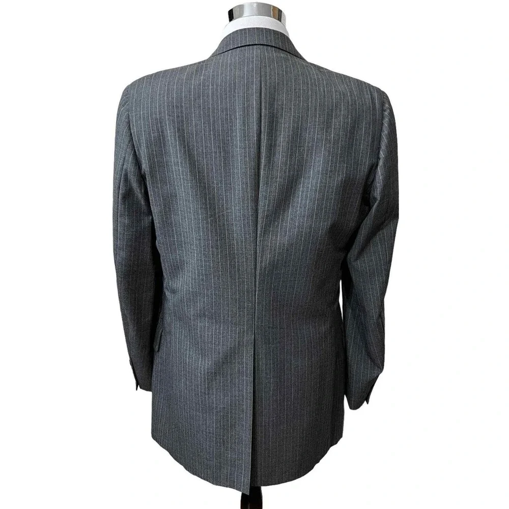 Vintage Chaps by Ralph Lauren Mens 100% Virgin Wool Pinstripe Waistcoat & Blazer